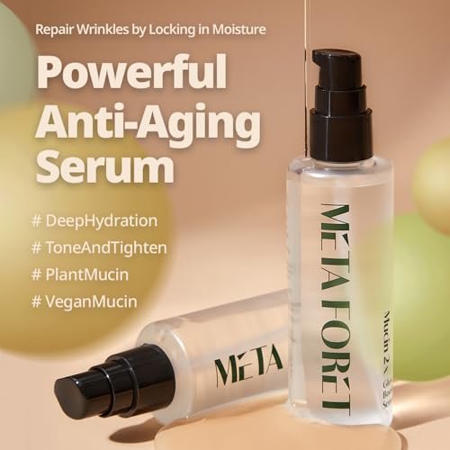 METAFORET Vegan Mucin 2x Boost Serum – Hydrating Face Moisturizer for Dry, Sensitive, Acne Prone Skin, Anti Aging, 3.38 oz - görsel 4