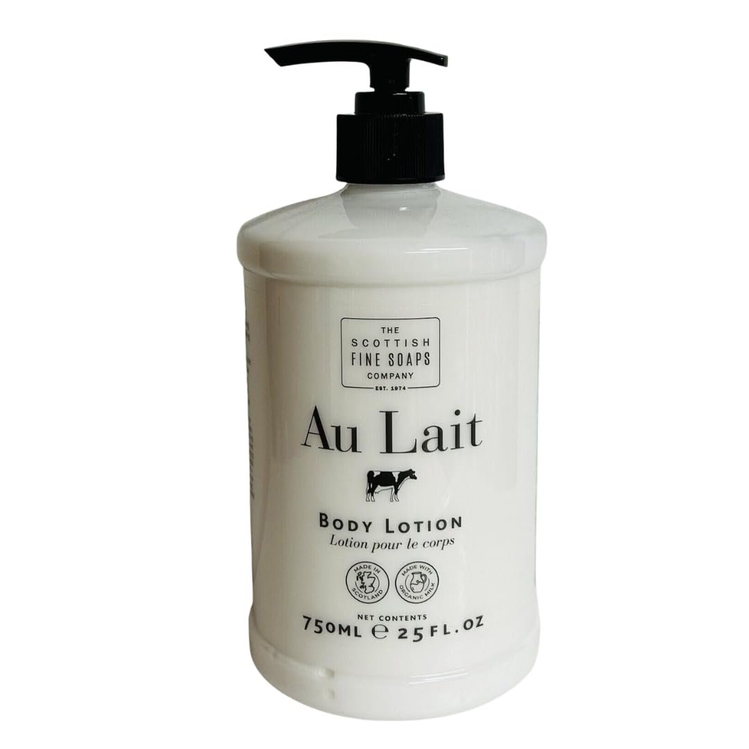 Scottish Fine Soaps Au Lait Body Lotion – 25 fl oz – Nourishing & Hydrating Skin Moisturizer Avelisse