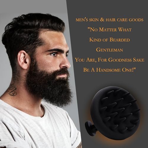 YEALIR Silicone Beard Brush for Men - Deep Cleansing & Exfoliating Scrubber for Healthy Beard Growth, Eco-Friendly & Reusable (Black) - görsel 11