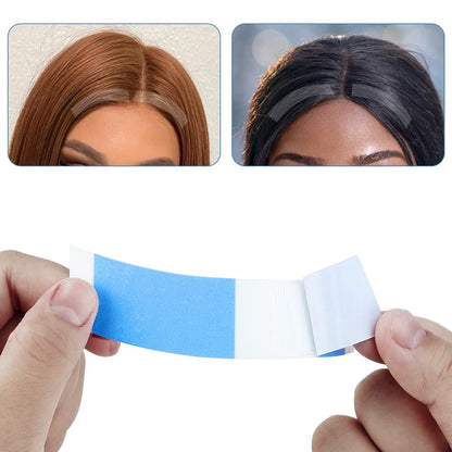 Tenalleys 36-Pack Blue Wig Tapes for Lace Wigs – Double Sided Waterproof Invisible Adhesive Tape Strips for Toupee & Lace Front Wig