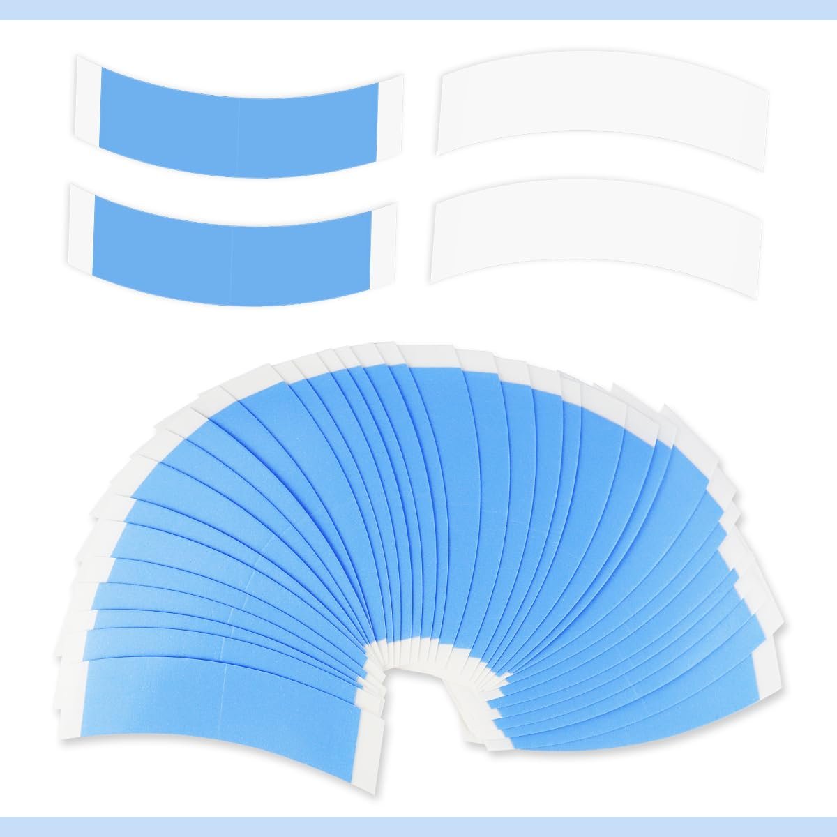 Tenalleys 36-Pack Blue Wig Tapes for Lace Wigs – Double Sided Waterproof Invisible Adhesive Tape Strips for Toupee & Lace Front Wig - görsel 9