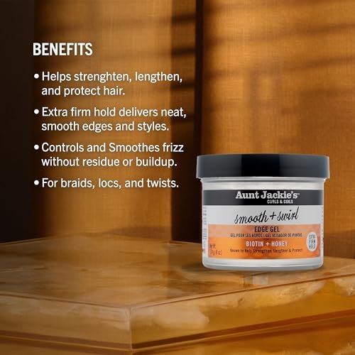 Aunt Jackie's Award-Winning Braid + Twist Collection Smooth + Swirl Edge Gel with Extra Firm Hold, 4oz - görsel 6