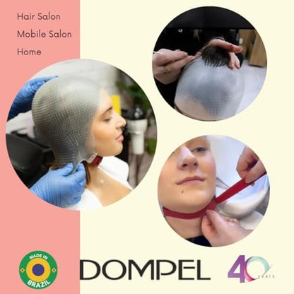 DOMPEL Sparta Silicone Highlight Hair Cap – 2,400 Holes for Perfect Hair Coloring (2 Pack)