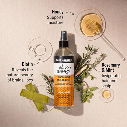 Aunt Jackie's Oh So Strong Shine Boosting Moisturizer for Braids & Twists - 12 fl oz
