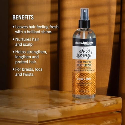 Aunt Jackie's Oh So Strong Shine Boosting Moisturizer for Braids & Twists - 12 fl oz