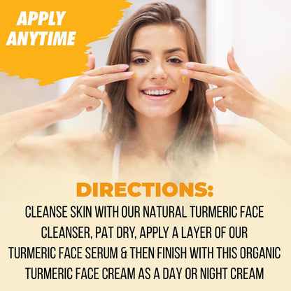 Healov Turmeric Cream for Skin Brightening - All Natural Face & Body Turmeric Lotion, Fights Acne, Evens Tone, Reduces Dark Spots & Sun Damage (Large 3.3 oz)