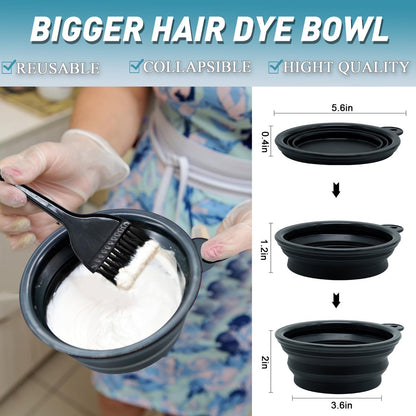 Xarchy 12-Piece Professional Hair Bleach Kit - Hair Coloring Tools Set with Dye Brush, Mixing Bowl, Earmuffs, Clips for Salon-Quality At-Home Hair Dye & Highlighting