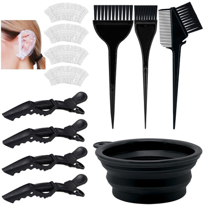 Xarchy 12-Piece Professional Hair Bleach Kit - Hair Coloring Tools Set with Dye Brush, Mixing Bowl, Earmuffs, Clips for Salon-Quality At-Home Hair Dye & Highlighting