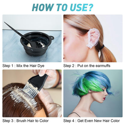 Xarchy 12-Piece Professional Hair Bleach Kit - Hair Coloring Tools Set with Dye Brush, Mixing Bowl, Earmuffs, Clips for Salon-Quality At-Home Hair Dye & Highlighting