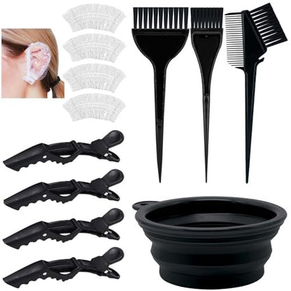 Xarchy 12-Piece Professional Hair Bleach Kit - Hair Coloring Tools Set with Dye Brush, Mixing Bowl, Earmuffs, Clips for Salon-Quality At-Home Hair Dye & Highlighting