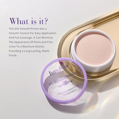 bayfree Silk Smoothing Primer Balm – Poreless Primer for Smooth & Flawless Skin, Long Lasting, Soft Texture, Matte Finish, Fills in Pores and Fine Lines (0.35 oz)