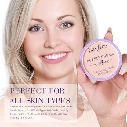 bayfree Silk Smoothing Primer Balm – Poreless Primer for Smooth & Flawless Skin, Long Lasting, Soft Texture, Matte Finish, Fills in Pores and Fine Lines (0.35 oz)