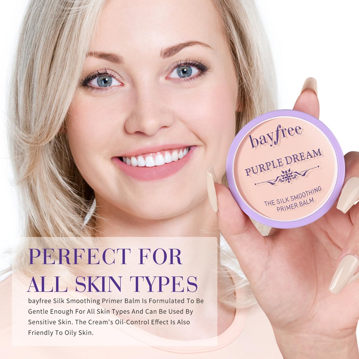 bayfree Silk Smoothing Primer Balm – Poreless Primer for Smooth & Flawless Skin, Long Lasting, Soft Texture, Matte Finish, Fills in Pores and Fine Lines (0.35 oz) - görsel 11