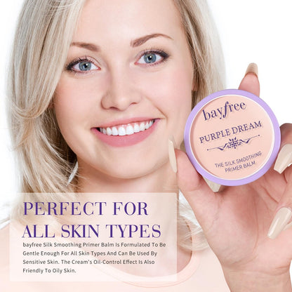 bayfree Silk Smoothing Primer Balm – Poreless Primer for Smooth & Flawless Skin, Long Lasting, Soft Texture, Matte Finish, Fills in Pores and Fine Lines (0.35 oz)