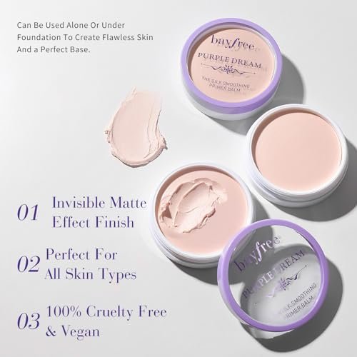bayfree Silk Smoothing Primer Balm – Poreless Primer for Smooth & Flawless Skin, Long Lasting, Soft Texture, Matte Finish, Fills in Pores and Fine Lines (0.35 oz) - görsel 4