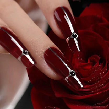 COSMOO Cherry Red Nail Polish - Quick Dry Nail Lacquer, 12ml (0.41 fl oz) for Vibrant Nail Art