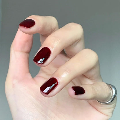 COSMOO Cherry Red Nail Polish - Quick Dry Nail Lacquer, 12ml (0.41 fl oz) for Vibrant Nail Art