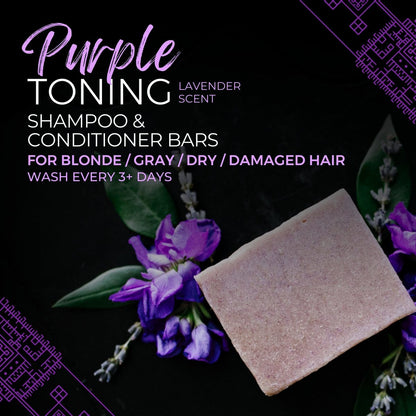 Viori Purple Conditioner Bar - Blonde Hair Toner with Longsheng Rice Water, Neutralizes Brassy Tones, 2.53 oz Avelisse