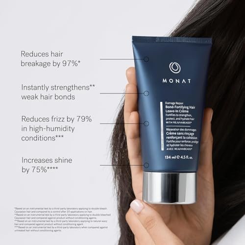 MONAT Damage Repair Bond-Fortifying Hair Crème – Leave-in Conditioner with Neroli & Orange Flower Fragrance, Anti-Frizz, Enhances Shine & Texture, 4.5 oz Avelisse