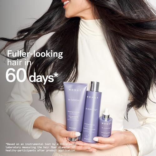 MONAT IR Clinical System – Complete Hair Care Restoration Kit with Thickening Shampoo, Conditioner & Thinning Defense Serum – Strengthens, Protects, & Revives Hair for Thicker, Fuller-Looking Results Avelisse