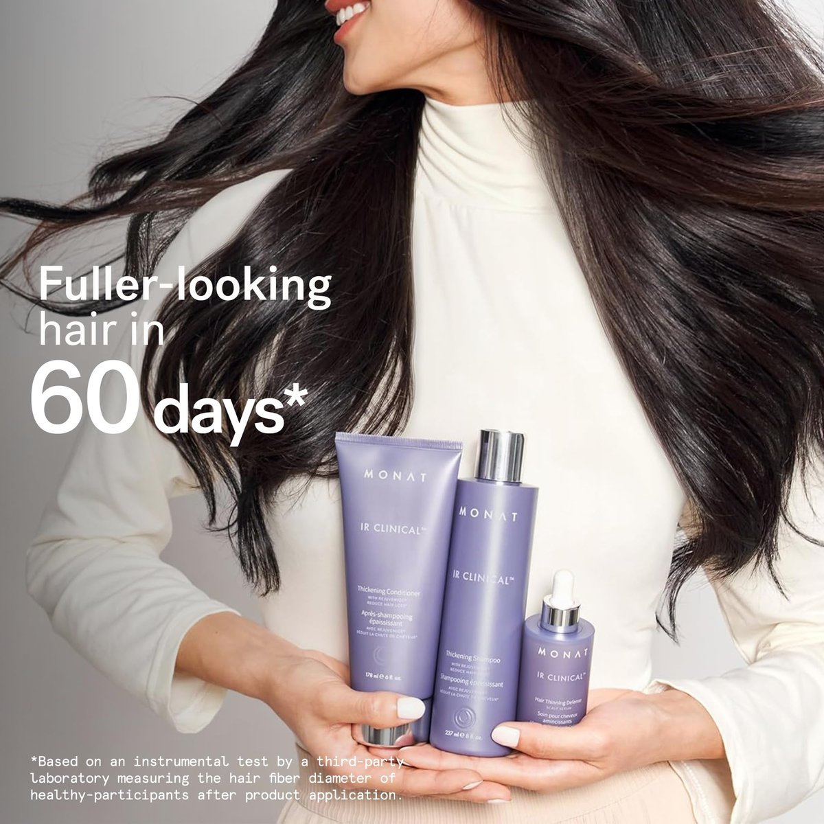 MONAT IR Clinical System – Complete Hair Care Restoration Kit with Thickening Shampoo, Conditioner & Thinning Defense Serum – Strengthens, Protects, & Revives Hair for Thicker, Fuller-Looking Results Avelisse