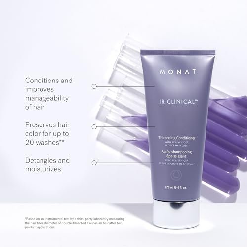 MONAT IR Clinical System – Complete Hair Care Restoration Kit with Thickening Shampoo, Conditioner & Thinning Defense Serum – Strengthens, Protects, & Revives Hair for Thicker, Fuller-Looking Results Avelisse