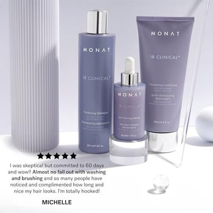 MONAT IR Clinical System – Complete Hair Care Restoration Kit with Thickening Shampoo, Conditioner & Thinning Defense Serum – Strengthens, Protects, & Revives Hair for Thicker, Fuller-Looking Results Avelisse