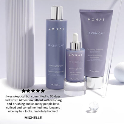 MONAT IR Clinical System – Complete Hair Care Restoration Kit with Thickening Shampoo, Conditioner & Thinning Defense Serum – Strengthens, Protects, & Revives Hair for Thicker, Fuller-Looking Results Avelisse