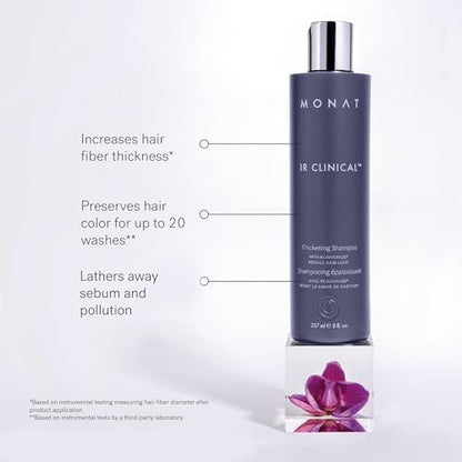 MONAT IR Clinical System – Complete Hair Care Restoration Kit with Thickening Shampoo, Conditioner & Thinning Defense Serum – Strengthens, Protects, & Revives Hair for Thicker, Fuller-Looking Results Avelisse