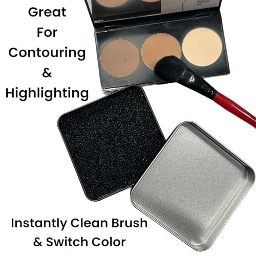 ALAZCO Instant Brush Cleaner Sponge – No Water, No Drying Time, TSA Approved Makeup Brush Cleaner for Quick Color Switching - görsel 16