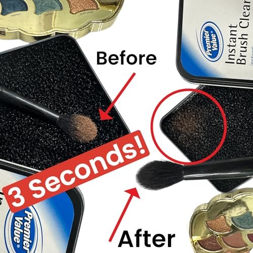ALAZCO Instant Brush Cleaner Sponge – No Water, No Drying Time, TSA Approved Makeup Brush Cleaner for Quick Color Switching - görsel 10