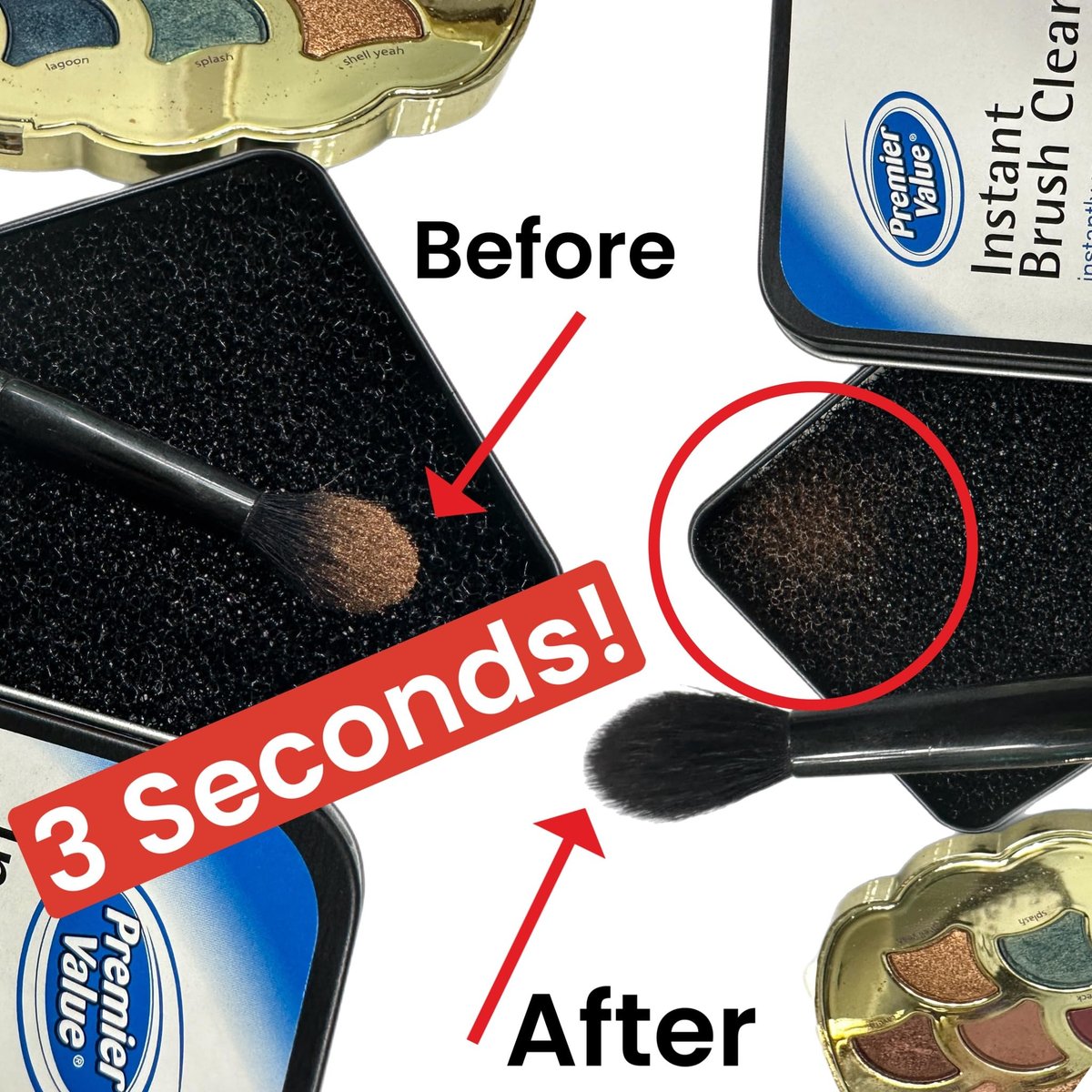 ALAZCO Instant Brush Cleaner Sponge – No Water, No Drying Time, TSA Approved Makeup Brush Cleaner for Quick Color Switching - görsel 9
