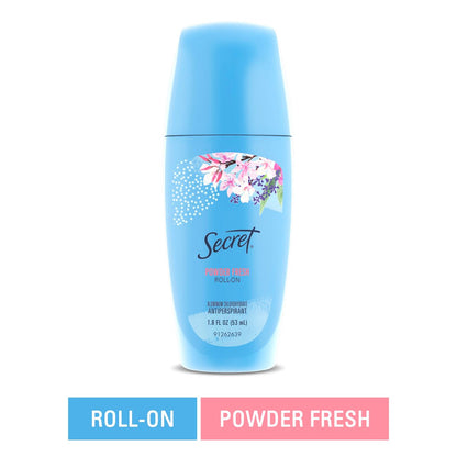 Secret Powder Fresh Scent Roll-On Antiperspirant and Deodorant for Women, 24-Hour Sweat and Odor Protection, pH Balanced Formula, 1.8 oz (Pack of 12) Avelisse