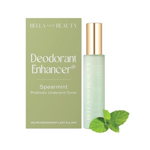 Bella Skin Beauty Deodorant Enhancer Probiotic Underarm Toner - Spearmint - Pre-Deodorant Spray for Longer-Lasting Odor Protection Avelisse