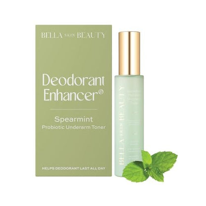 Bella Skin Beauty Deodorant Enhancer Probiotic Underarm Toner - Spearmint - Pre-Deodorant Spray for Longer-Lasting Odor Protection Avelisse