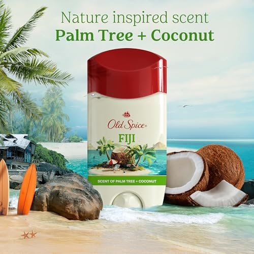 Old Spice Dry Feel Antiperspirant Deodorant for Men, 24/7 Sweat & Odor Protection, Gentle on Skin with Skin Conditioners, Fiji with Palm Tree + Coconut Scent, Travel Size, 0.5 oz (Pack of 24) Avelisse