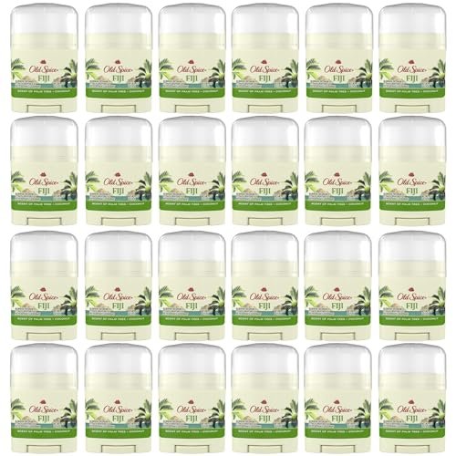Old Spice Dry Feel Antiperspirant Deodorant for Men, 24/7 Sweat & Odor Protection, Gentle on Skin with Skin Conditioners, Fiji with Palm Tree + Coconut Scent, Travel Size, 0.5 oz (Pack of 24) Avelisse