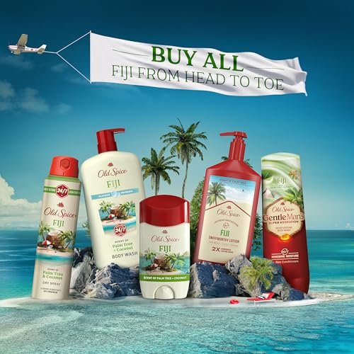 Old Spice Dry Feel Antiperspirant Deodorant for Men, 24/7 Sweat & Odor Protection, Gentle on Skin with Skin Conditioners, Fiji with Palm Tree + Coconut Scent, Travel Size, 0.5 oz (Pack of 24) Avelisse