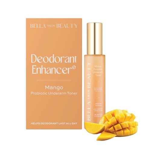 Bella Skin Beauty Deodorant Enhancer® Probiotic Underarm Toner - Mango - Pre-Deodorant Spray for Longer-Lasting Odor Control Avelisse