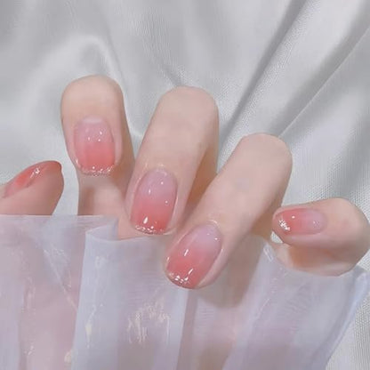 COSMOO Jelly Pink Nail Polish 12ml – Peach Quick Dry Translucent Nail Lacquer for Long-Lasting Sheer Nail Art Varnish