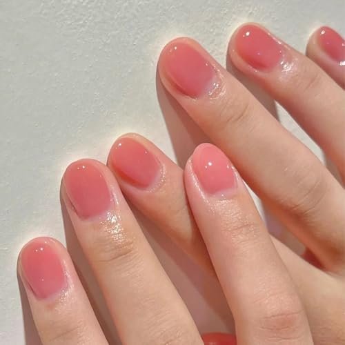 COSMOO Jelly Pink Nail Polish 12ml – Peach Quick Dry Translucent Nail Lacquer for Long-Lasting Sheer Nail Art Varnish - görsel 8