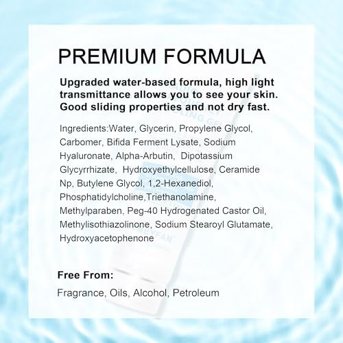 Conductive Gel for Microcurrent & RF Facial Machines – Fragrance-Free, Hypoallergenic, with Hyaluronic Acid & Ceramide, Long-Lasting Hydration, 10.58 Fl Oz - görsel 10