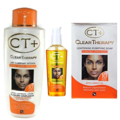 E de B CT+ Clear Therapy Extra Lightening Lotion + Soap + Serum With Carrot Oil (3 Pack) Avelisse