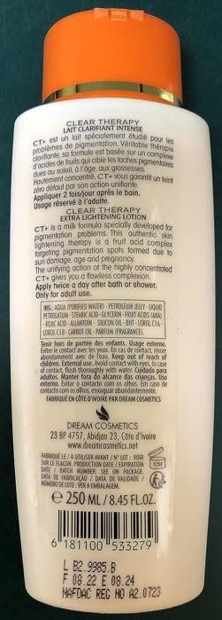 E de B CT+ Clear Therapy Extra Lightening Lotion + Soap + Serum With Carrot Oil (3 Pack) Avelisse