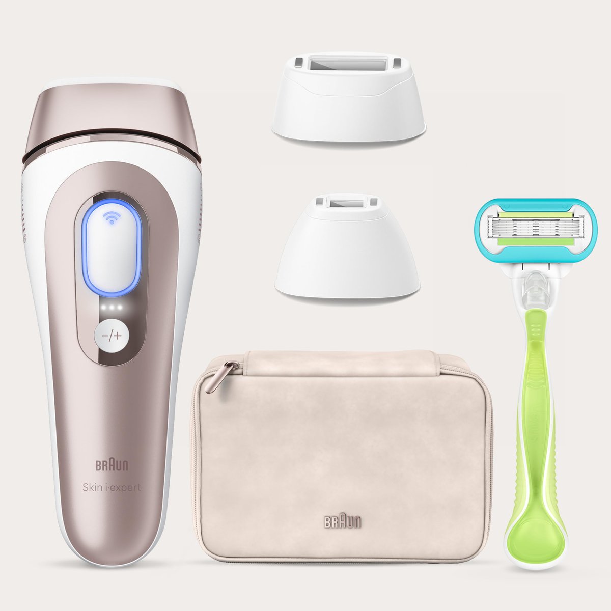 Braun Smart IPL Skin i·Expert Pro 7 Permanent Hair Reduction Device for Women and Men, Silver Avelisse
