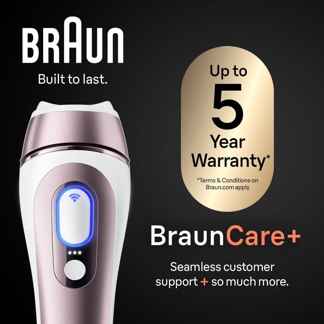 Braun Smart IPL Skin i·Expert Pro 7 Permanent Hair Reduction Device for Women and Men, Silver Avelisse