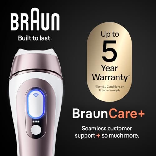 Braun Smart IPL Skin i·Expert Pro 7 Permanent Hair Reduction Device for Women and Men, Silver Avelisse