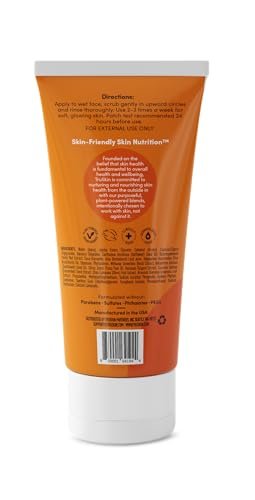 TruSkin Vitamin C Face Scrub & Face Exfoliator - Brightening Facial Scrub with Bora Bora White Sand & Yuzu Lemon - Smooths Texture and Reveals Softer-Looking Skin, 4 fl oz Avelisse