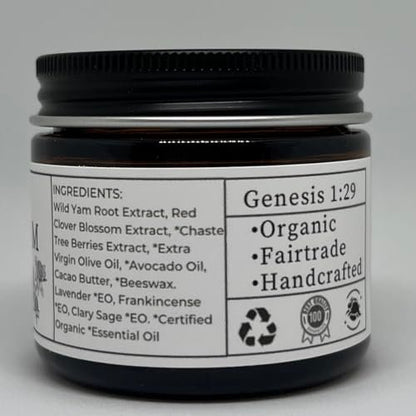 Faith and Grace Organics Wild Yam Cream for Women - Organic Hormone Balancing, PMS, Menopause & Perimenopause Relief, 2 oz Avelisse
