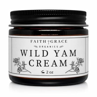 Faith and Grace Organics Wild Yam Cream for Women - Organic Hormone Balancing, PMS, Menopause & Perimenopause Relief, 2 oz Avelisse
